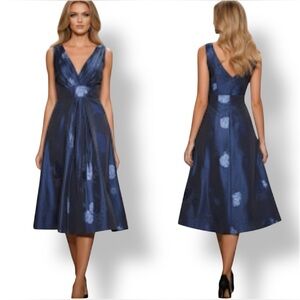 STUNNING Kalinka New York | Oriental Satin Brocade Cocktail Dress Size 4